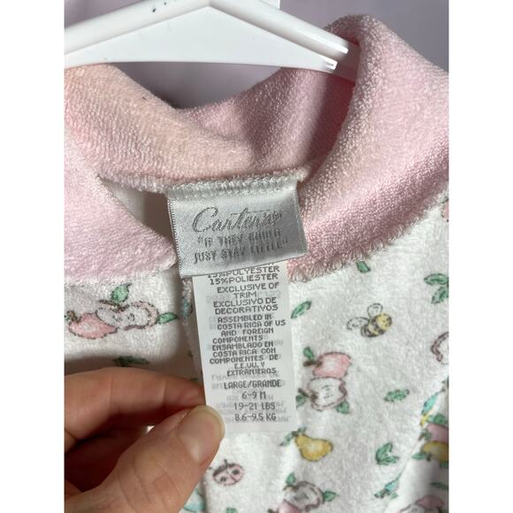 NEW Carters Vintage Baby One Piece Footie Size 6-9 Month Apples Pears Bees - Picture 4 of 9